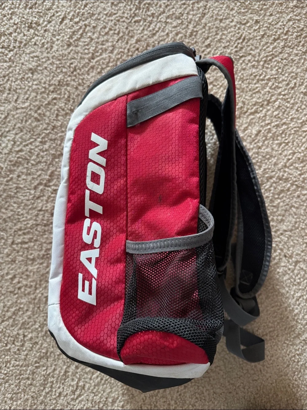 Easton Red and White Youth Baseball Bag